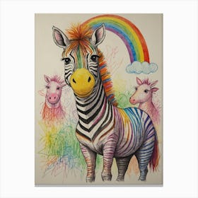 Rainbow Zebra 9 Canvas Print