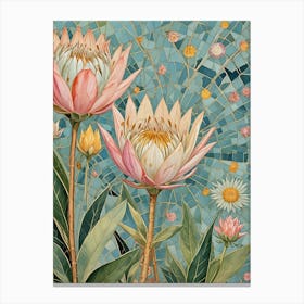 Mosaic Proteas Canvas Print