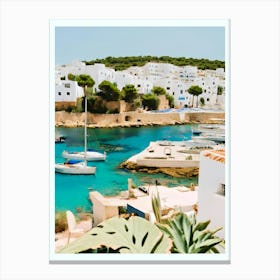 Ibiza sea and white building add a magical touch to your wall Canvas Print