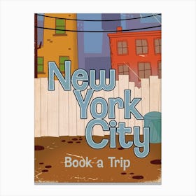 New York City vintage style Travel poster Canvas Print