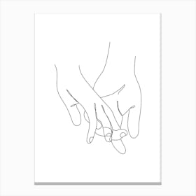 Couple Holding Hands Canvas Print