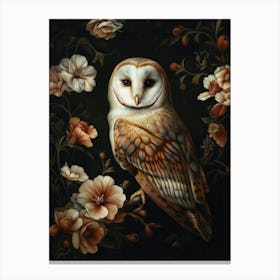 Barn Owl William Morris Elegant Oil Painting Style Leinwandbild