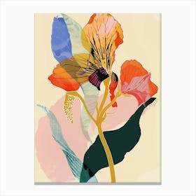 Colourful Flower Illustration Impatiens 4 Canvas Print