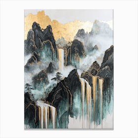 Manaslu Golden Peaks - Mystic Flow Canvas Print