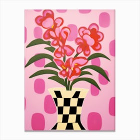 Snapdragons Flower Vase 1 Canvas Print