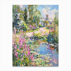  Floral Garden Enchanted Pond 1 Canvas Print