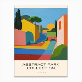 Abstract Park Collection Poster Villa Ada Rome 4 Canvas Print