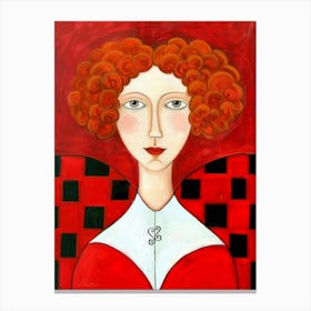 Red Haired Lady Canvas Print