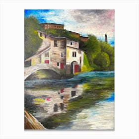 House By The River Canvas Print