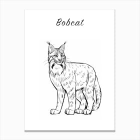 B&W Bobcat Poster Canvas Print