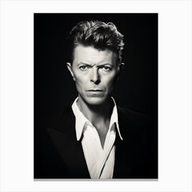Black And White Photograph Of David Bowie 2 Canvas Print