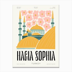 Hagia Sophia Turkey Travel Matisse Style Canvas Print