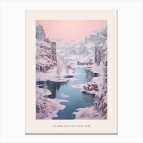 Dreamy Winter National Park Poster  Yellowstone National Park United States 1 Canvas Print