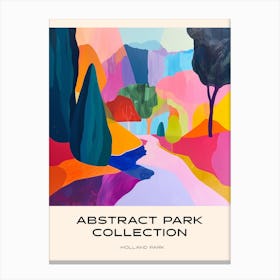 Abstract Park Collection Poster Holland Park London 3 Canvas Print