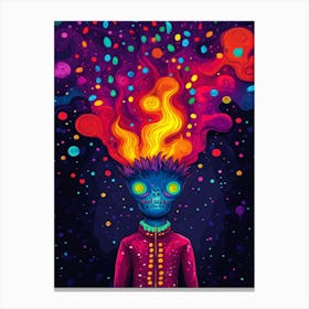 Psychedelic Skull Canvas Print