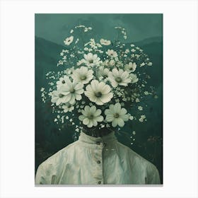 Flowers On The Head Canvas Print