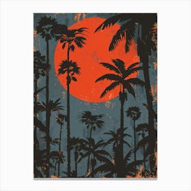 Palm Trees In The Sun 2 Canvas Print