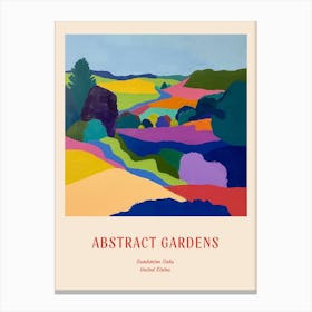 Colourful Gardens Dumbarton Oaks Usa Red Poster Canvas Print