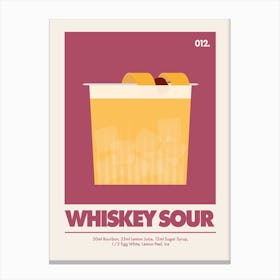 Whiskey Sour V39 Canvas Print