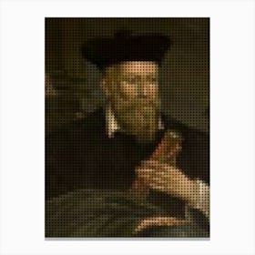 Nostradamus In Style Dots 1 Canvas Print