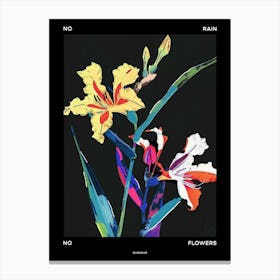No Rain No Flowers Poster Gladiolus 2 Canvas Print