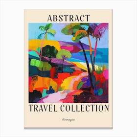 Abstract Travel Collection Poster Nicaragua 2 Canvas Print