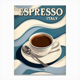 Italy Coffee Poster Canvas Print