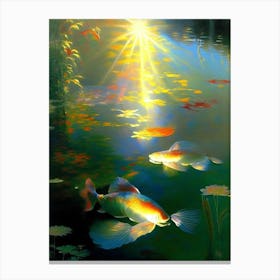 Benigoi Koi Fish Monet Style Classic Painting Canvas Print