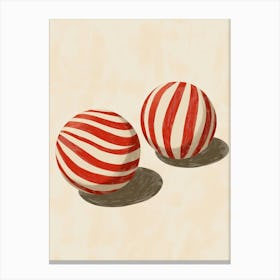 Striped Balls Canvas Print