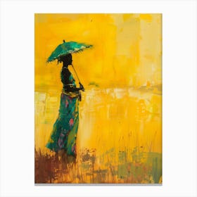 Woman With An Umbrella Canvas Print