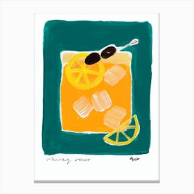 Whisky Sour Cocktail Canvas Print