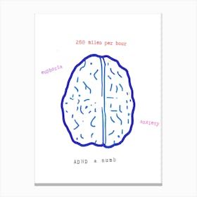 Doodle Art Brain Canvas Print