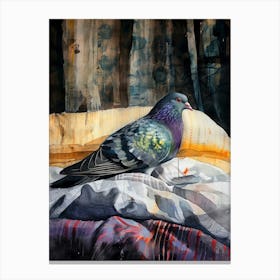 Pigeon bird animal illustration art 1 Canvas Print