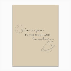 Taylor Swift Love You To The Moon To Saturn Stampe su tela