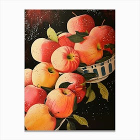 Art Deco Apples 1 Canvas Print