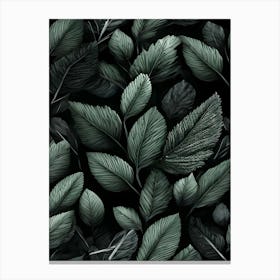 A Tapestry of Silhouettes in the Emerald Depths Canvas Print