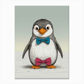 Default Draw M A Penguin With A Bow Tie Looking Utterly Confu 2 Canvas Print
