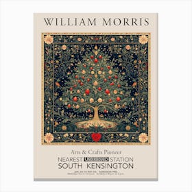 William Morris Prints Christmas Tree Of Life Snow Gift Winter Vintage Canvas Print