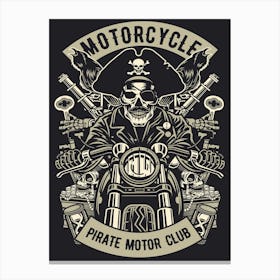 Pirate Motorcycle Club 1 Canvas Print