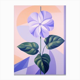 Periwinkle 4 Hilma Af Klint Inspired Pastel Flower Painting Canvas Print
