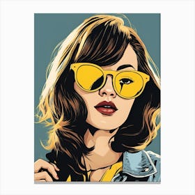 Arrogant woman , Pop Art Canvas Print