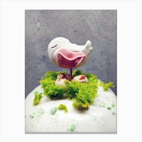 Bird On A Cake Canvas Print