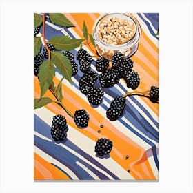 Elderberries Fruit Summer Illustration 1 Canvas Print