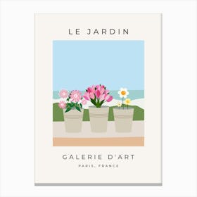 Le Jardin | 09 - Flowers And Vases Canvas Print