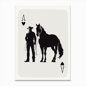 Cowboy Playing Card Canvas Print