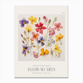 Fleurs Sechees, Dried Flowers Exhibition Poster 13 Canvas Print