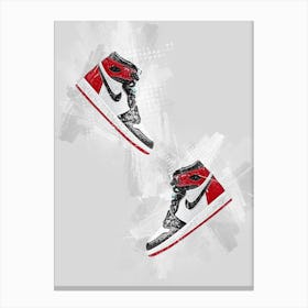 Nike Air Jordan 1 Watercolor Canvas Print