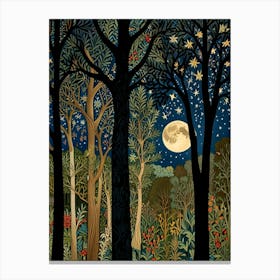 William Morris Moonlight In The Forest 44 Canvas Print