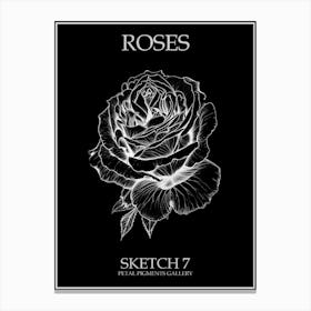Roses Sketch 7 Poster Inverted Canvas Print
