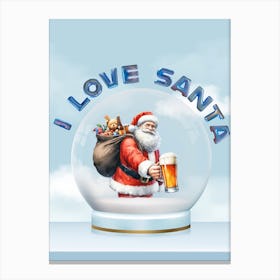 I Love Santa Canvas Print